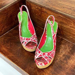 Strappy Floral Lilly Pulitzer Wedges